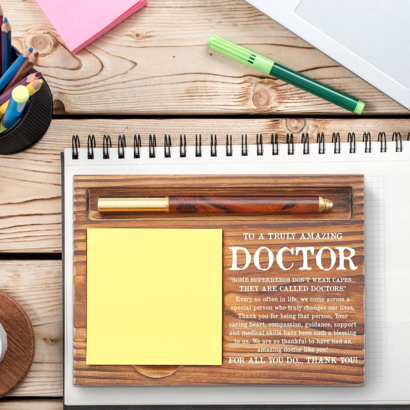 YODOCAMP Thank You Doctor Gift Sticky Note Holder, Doctor Appreciation Future Doctor Assistant Med School Graduation Gift, Doctor's Day Week Gift Thank You for All You do Self-Stick Note Pad Holders TZP45 - Image 2